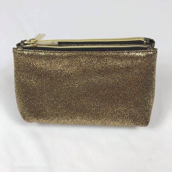 ISH Handbags - Ish Gold Cosmetics Bag NWOT